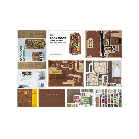 Hands Craft DIY Book Nook Kit: Silent Corner Study