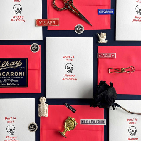 Pier Six Press Card Dust to Dust Birthday