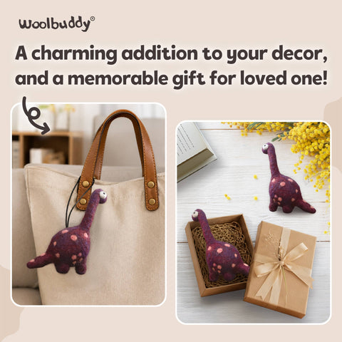 Woolbuddy - Beginner Brachiosaurus Needle Felting Kit – DIY Craft Gift