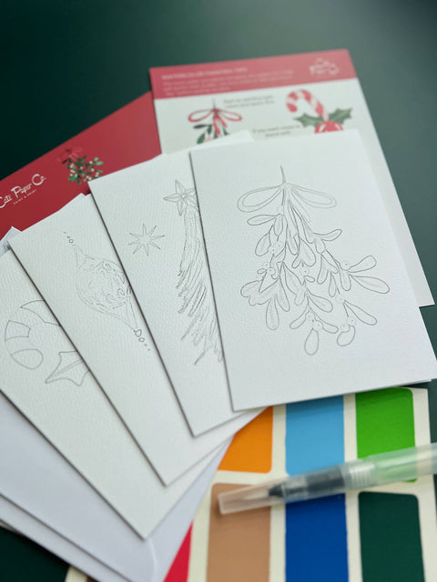 Cate Paper Co. Watercolor Xmas Cards Kit