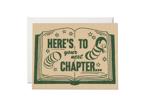 Red Cap Card Next Chapter Congratulations