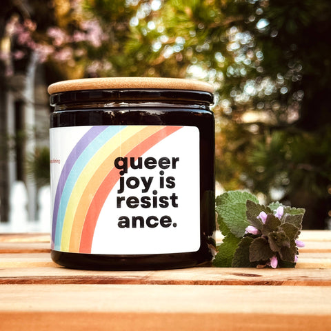 Fire + Folk - Queer Joy | 9oz Wood Wick Candle