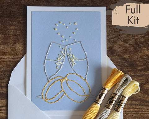 Celebrate Love  Notecard Paper Embroidery Stitch Kit