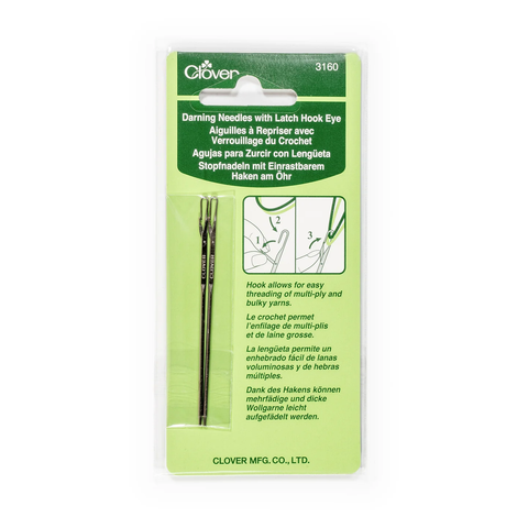 Clover Darning Needle with Latch Hook Eye