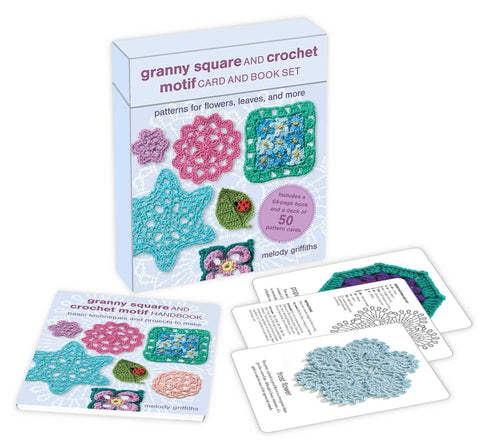 Granny Square and Crochet Motif Card and Book Set: 50 Cards and a 64-Page Book: Patterns for Flowers, Leaves, and More - Ingram