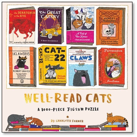 Well-Read Cats (Square Box Format): A 1000-Piece Jigsaw Puzzle by Charlotte Farmer - Ingram