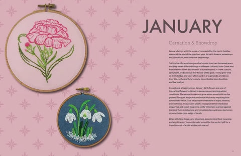 Birth Flower Embroidery: A Month-By-Month Celebration of Floral Embroidery