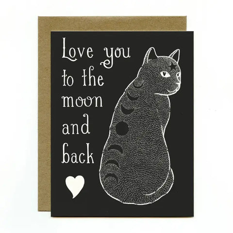 Bee's Knees Moon Phase Cat Card