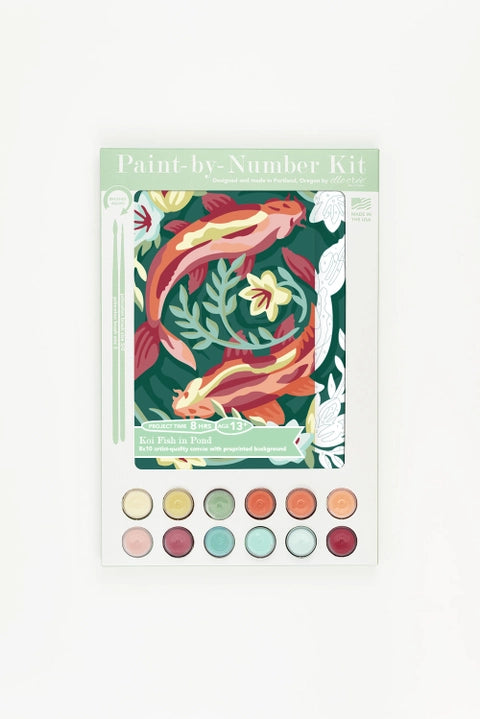 Elle Cree Koi Fish in Pond PBN Kit