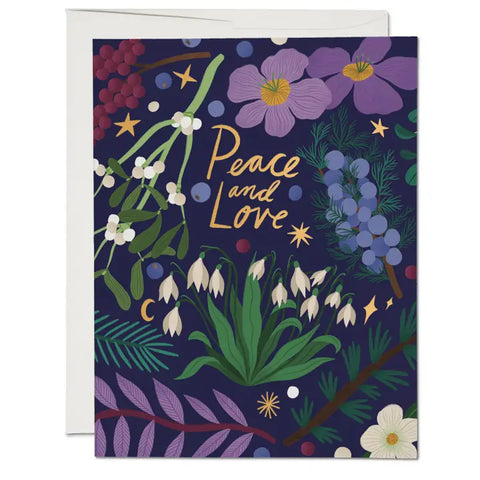 Red Cap Card Winter Botanicals
