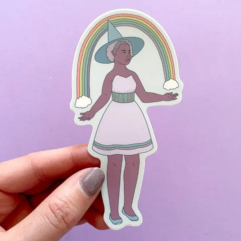 Bee's Knees Rainbow Witch Vinyl Sticker