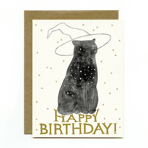 Bee's Knees Card Starry Witchcat Birthday