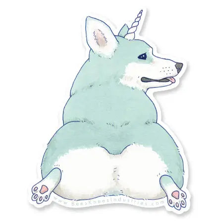 Bee's Knees Unicorgi Vinyl Sticker