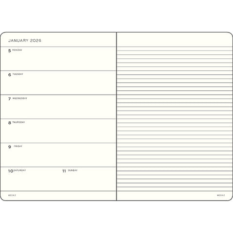Leuchtturm Weekly Planner & Notebook 18 Months 2025-2026