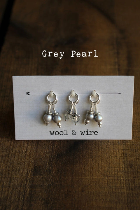 NNK Wool & Wire Crystal & Pearl Grey